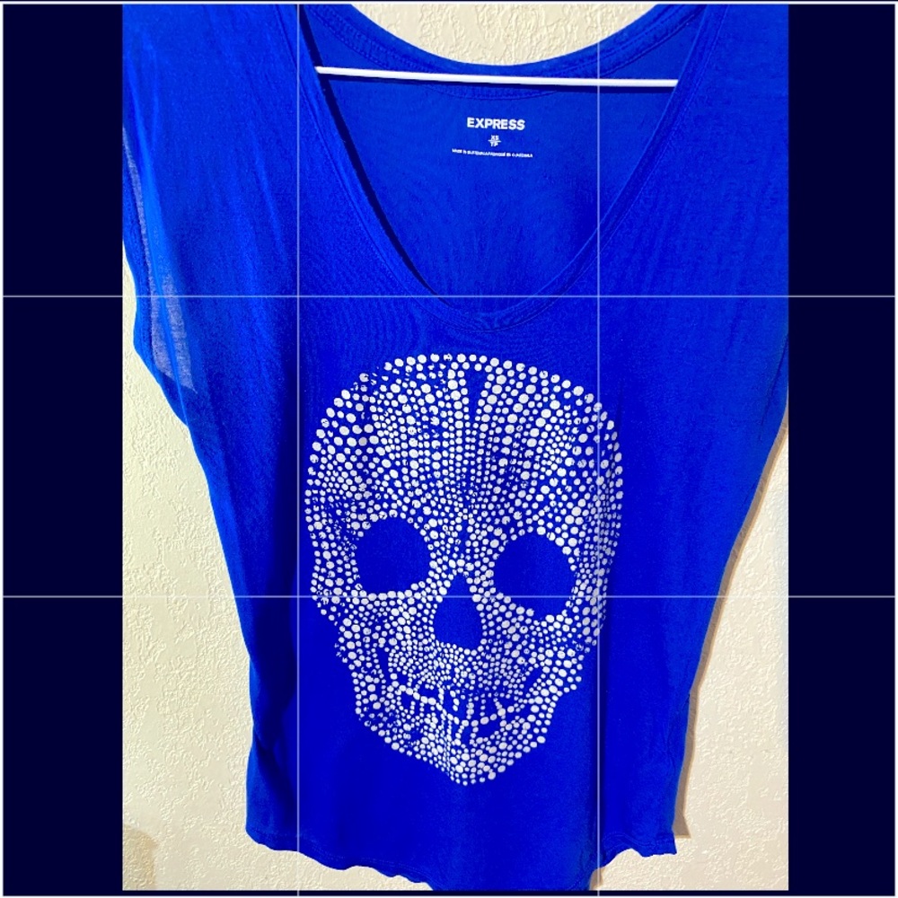 Skull Art Muscle Tee by Express